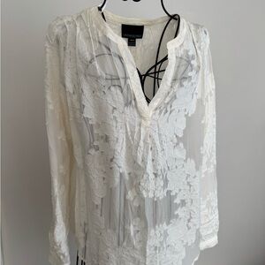Cynthia Rowley Cream Floral Women's Blouse